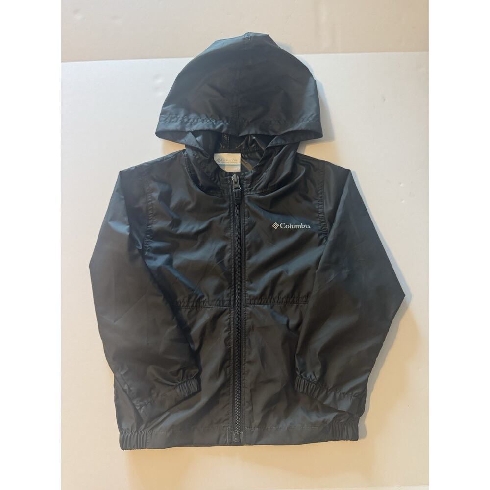 Columbia Toddler 3T Black Hooded Windbreaker Jacket Zip Lightweight